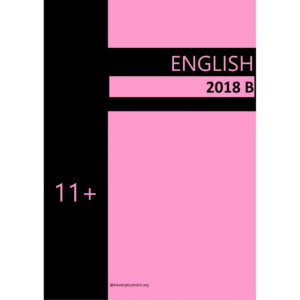 English Paper B 2018 Question with Answer